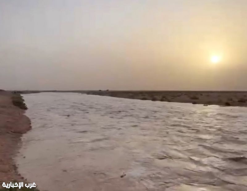 أمطار غزيرة وبرد كثيف تجري الأودية في شقراء والمجمعة ومرات وضرما