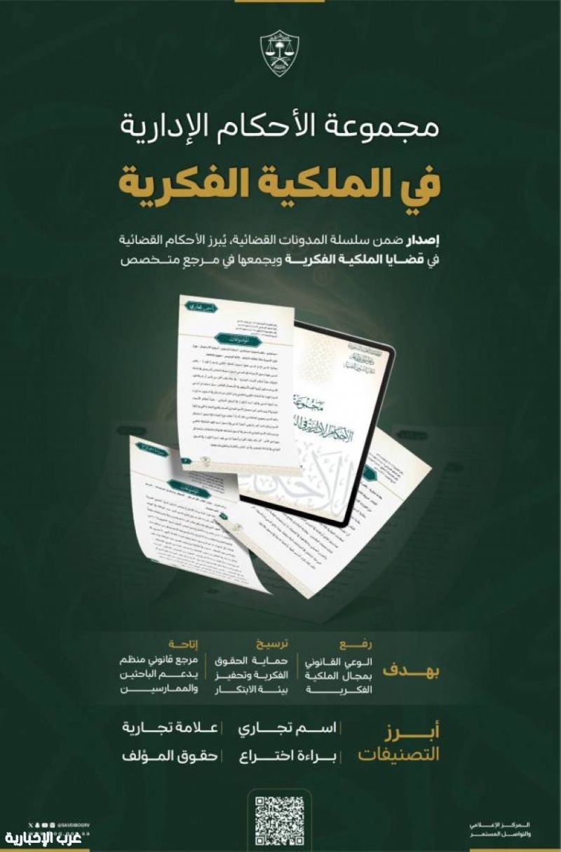 ديوان المظالم ينشر أحكامًا إدارية في الملكية الفكرية عبر بوابته الرقمية