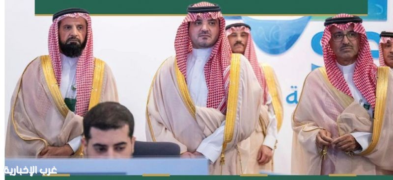 الأمير عبدالعزيز بن سعود وزير الداخلية رئيس لجنة الحج العليا، يزور مركز عمليات الحج للشركة السعودية للطاقة بمشعر منى