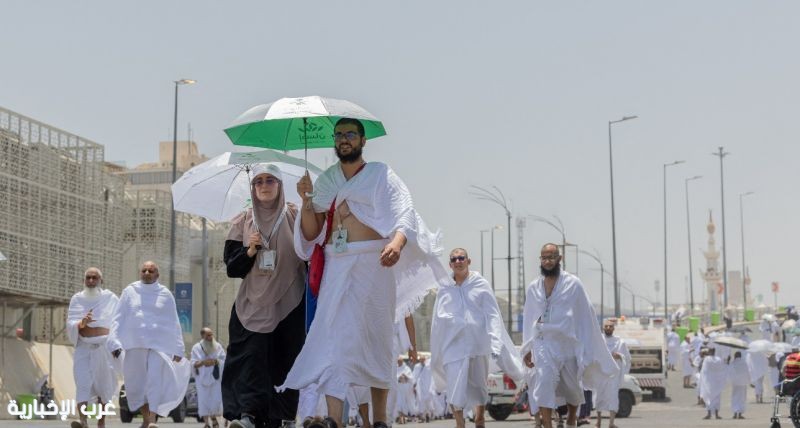 طقس شديد الحرارة يسيطر على المشاعر المقدسة ومكة والمدينة اليوم