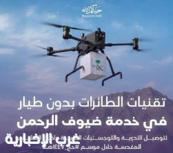 "الطيران المدني" يصدر أول تصريح تشغيلي لتوصيل الأدوية واللوجستيات الطبية بالطائرات بدون طيار في المشاعر المقدسة "الطيران المدني" يصدر أول تصريح تشغيلي لتوصيل الأدوية واللوجستيات الطبية بالطائرات بدون طيار في المشاعر المقدسة
