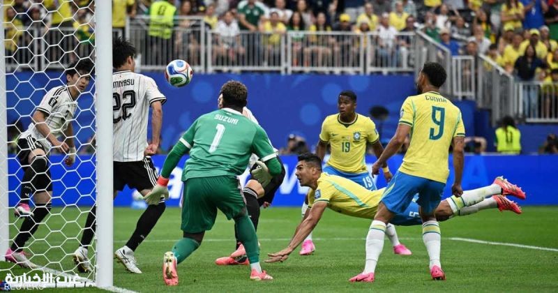 مارتينيلي يقود البرازيل لتجاوز اليابان بطريقة درامية