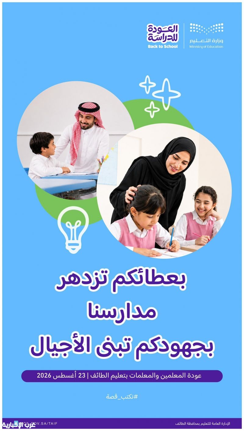«تعليم الطائف » يرحب بعودة الكوادر التعليمية بكم نبدأ قصة طموح