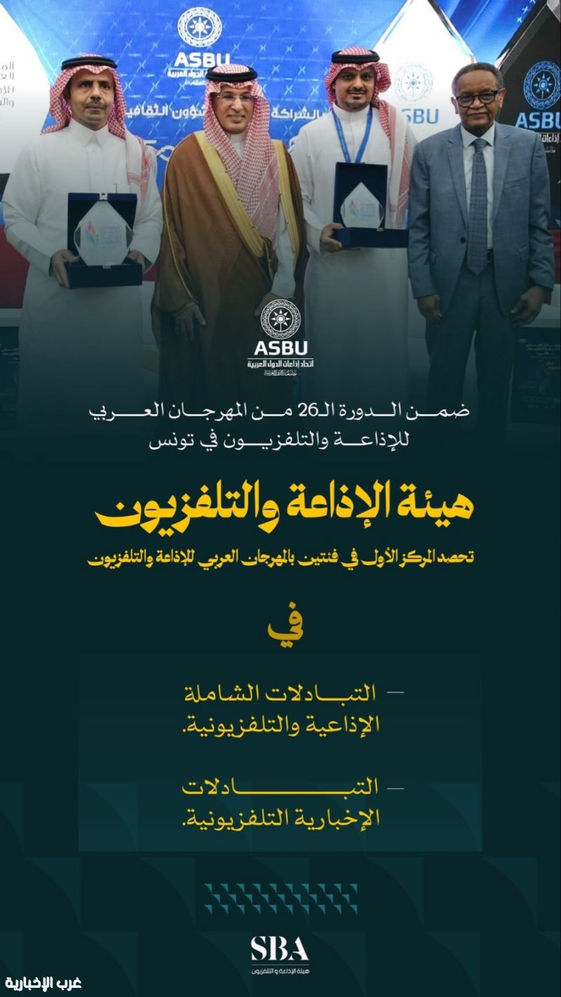 المملكة تتوّج بجائزة الإذاعة في المهرجان العربي الـ26 بتونس