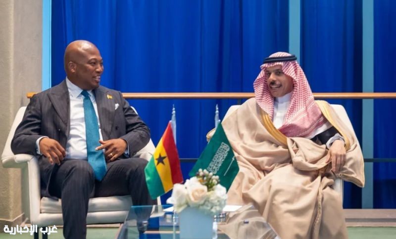 فيصل بن فرحان يبحث مع وزير خارجية غانا تعزيز العلاقات والقضايا المشتركة