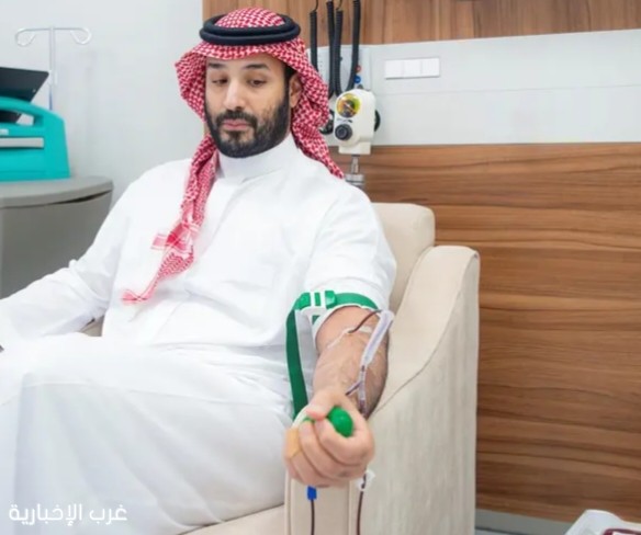 ولي العهد يطلق الحملة الوطنية للتبرع بالدم لعام 2026 بتبرعه بالدم