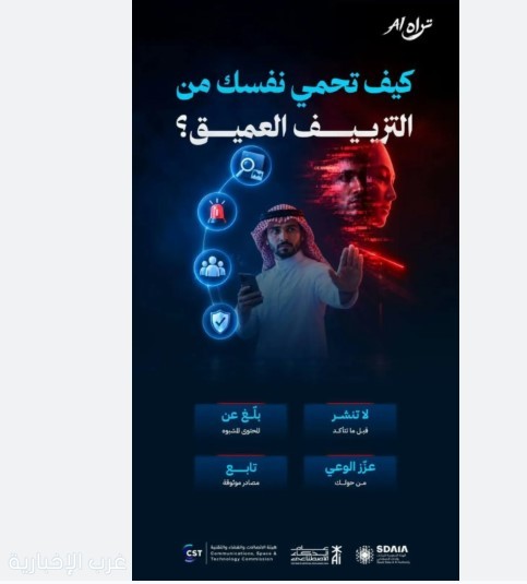 سدايا وهيئة الاتصالات والفضاء والتقنية تطلقان حملة "تراهAI" لتعزيز الوعي بالمقاطع المزيّفة ومخاطر التزييف العميق