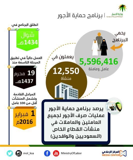 أجور 5.6 مليون عامل في 12 ألف منشأة تدخل "حماية الأجور"