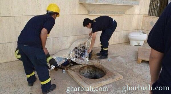 سقوط طفل في فتحة بيارة صرف الصحي بمحافظة شرورة