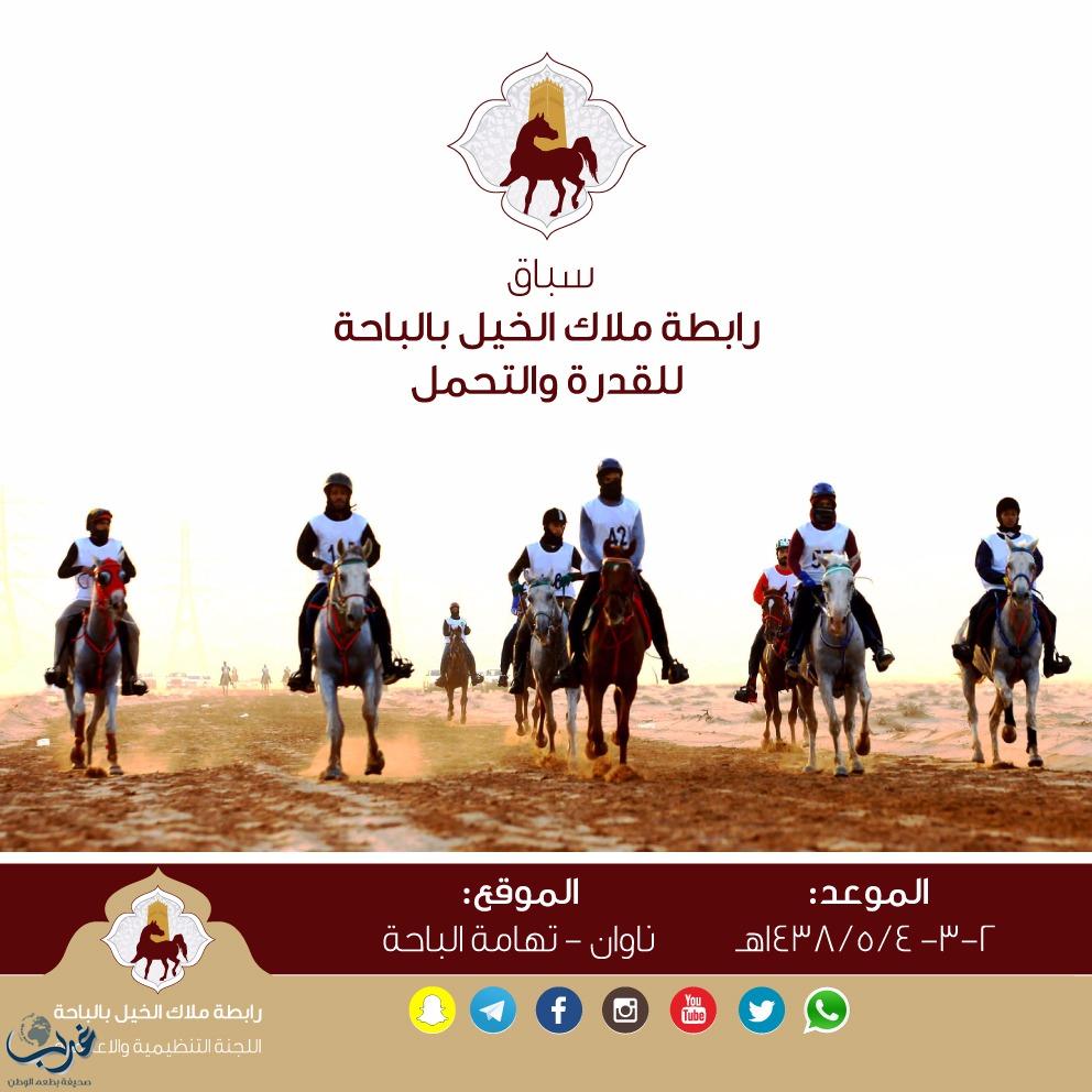 رابطة ملاك الخيل بالباحة للقدرة والتحمل بالباحة مع بداية إجازة الربيع