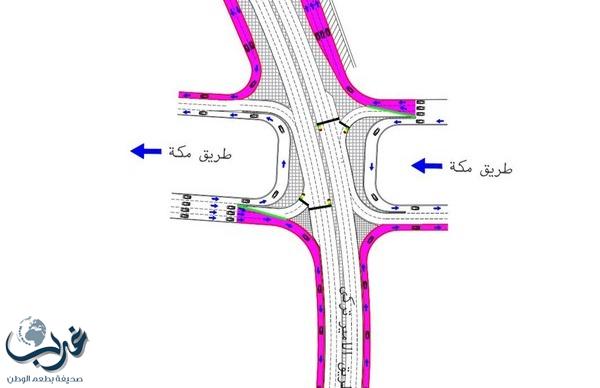 إغلاق جزئي لتقاطع طريق الأمير تركي الأول مع طريق مكة بالرياض