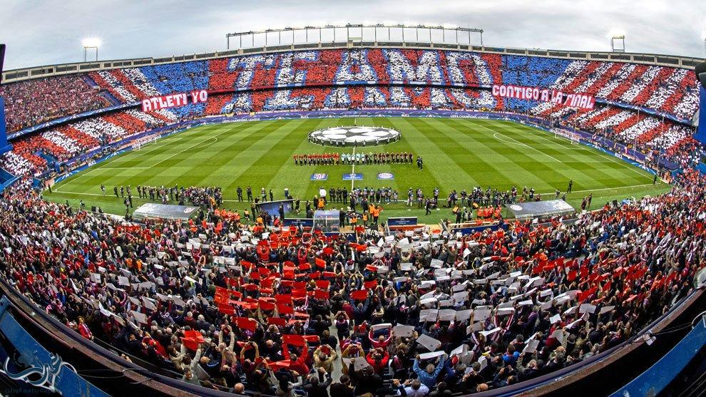 جمهور اتلتيكو مدريد يرفع تيفو يستفز المدريدية