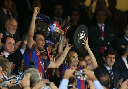 برشلونه يتوج موسمه الرائع بكأس ملك إسبانيا