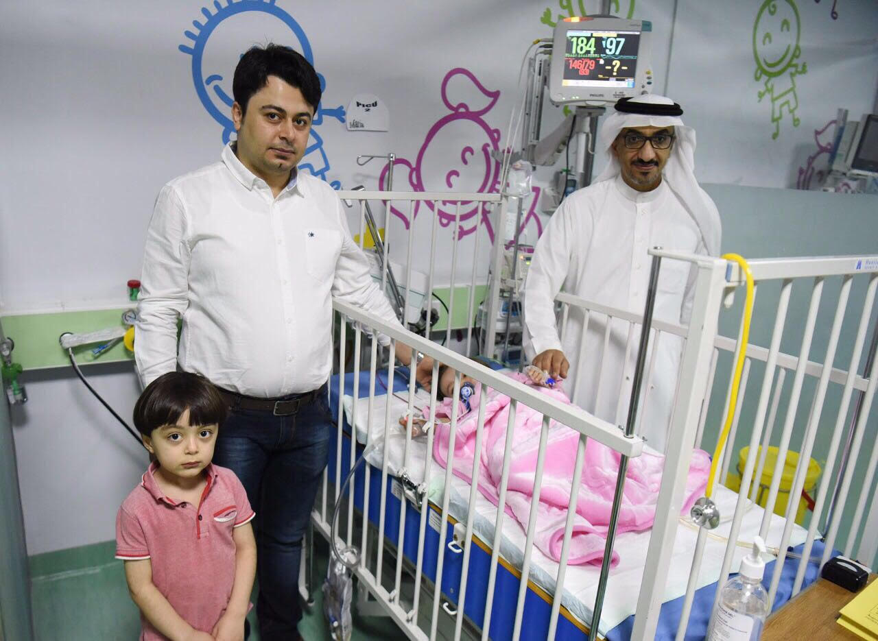العناية المركزة للأطفال بمستشفى الملك سلمان تستقبل اول حالة لطفلة عمرها سنة ونصف