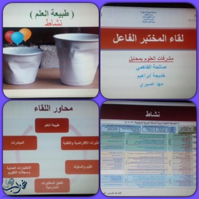 لقاء المختبر الفاعل ( مشرفات العلوم الطبيعية بقسم الإشراف التربوي )