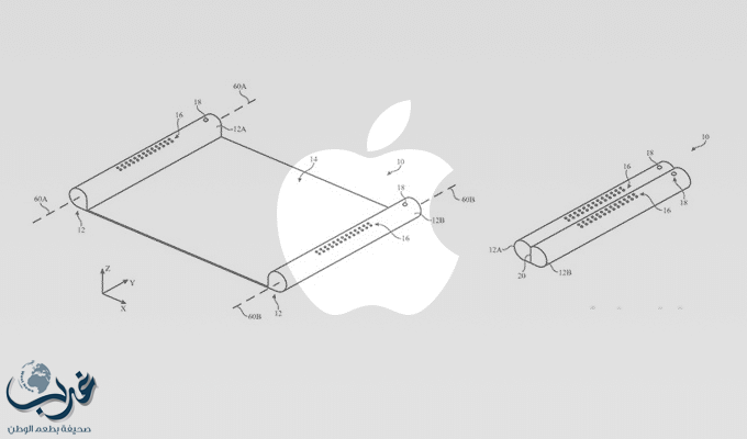آبل تسجل براءة اختراع لجهاز إلكتروني ذو شاشة قابلة للسحب والطي