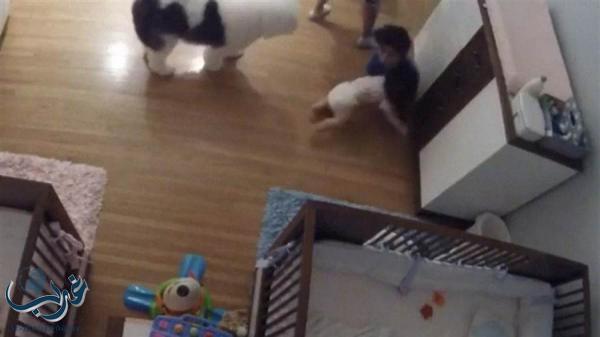 بالفيديو: طفل شجاع يتلقف شقيقه الرضيع بعد سقوطه من سريره
