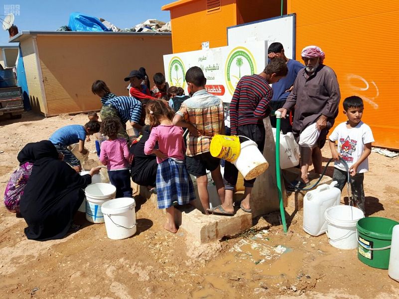 الحملة الوطنية لنصرة الأشقاء في سوريا تستمر في توفير مياه الشرب في الشمال السوري