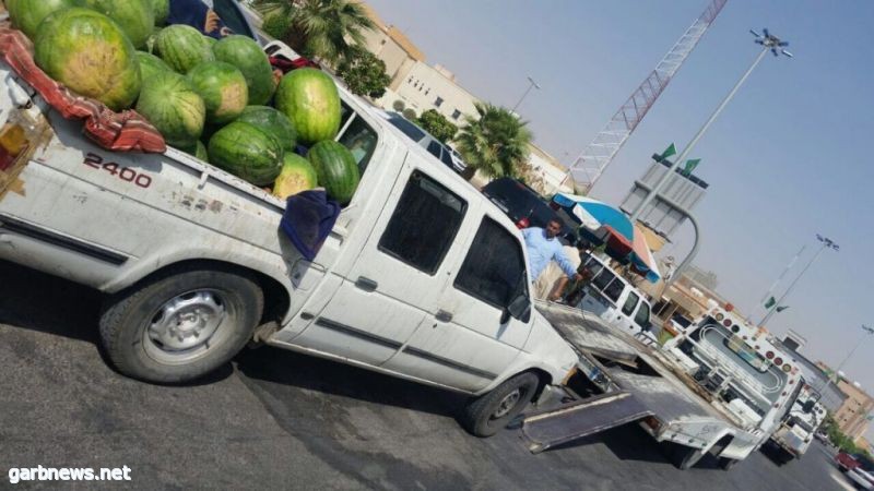 بلدية الخرج تصادر خضروات وفواكه مجهولة المصدر