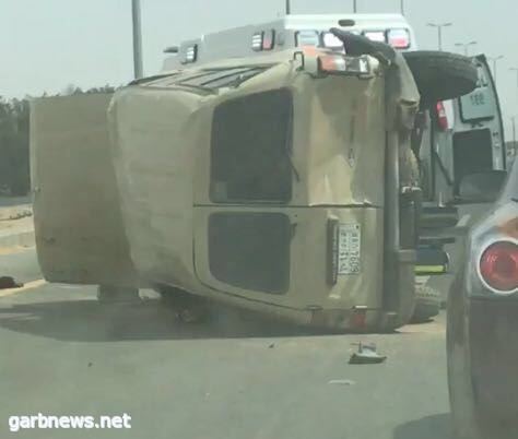 اصابه اربعه اشخاص بينهم حاله خطره في حادث مروري