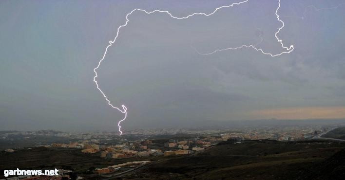 امطار رعدية غزيرة على بعض مناطق المملكة