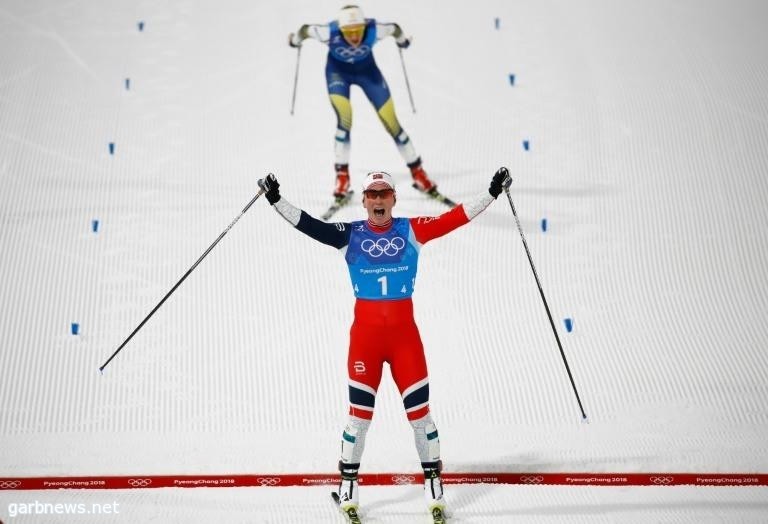 اولمبياد 2018: النروجية بيورغن تحرز الميدالية الاخيرة مع رقم قياسي