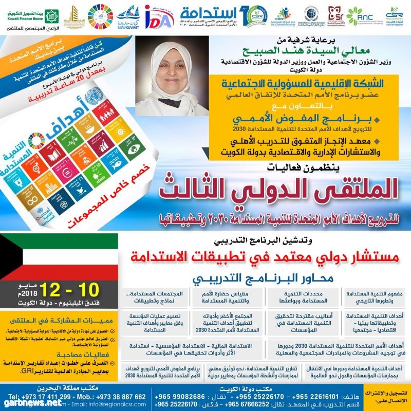 انطلاق  الملتقى الدولي الثالث للترويج لأهداف الأمم المتحدة للتنمية المستدامة وتطبيقاتها 2030 غدا