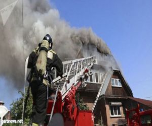 روسيا : وإجلاء  100 نزيل بسبب حريق في فندق في مدينة كراسنودار الروسية
