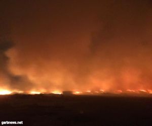 #عاجل الأن : حريق هائل يلتهم حظائر أغنام في حي الحرازات بمحافظة جدة " صور "