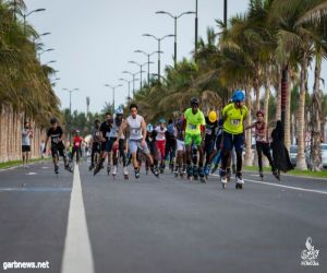 سباق التزلج في الواجهة البحرية بكورنيش جدة