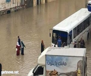 المياه تغمر مدينة بنزرت في موسم أمطار غير مألوف بتونس