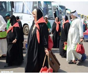 العراق : وصول أول قافلة برية من حجاج بيت الله الحرام عبر منفذ عرعر