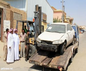 بلدية النعيرية تزيل 98 سيارة تالفة ومهملة من الأحياء والشوارع