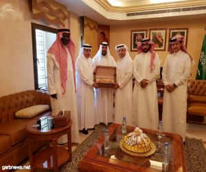 القائم بأعمال السفارة السعودية في ابو ظبي يستقبل بعثة منتخب الجامعات السعودية