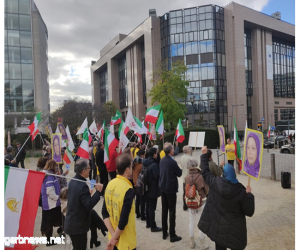 مظاهرة احتجاجية للجالية الإيرانية في بلجيكا للمطالبة بالإطاحة بنظام الملالي " بالصور "