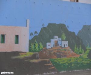 بلدية بارق تزين شوارعها بالفنون التشكيلية بريشة البارقي