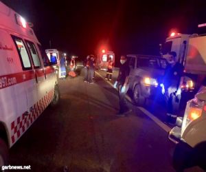 وفاة و39 إصابة في حادث حافلة على طريق القصيم – المدينة المنورة السريع