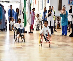 مركز الملك عبدالله بن عبدالعزيز لرعاية الأطفال المعوقين بجدة يستضيف دورة مدارس الحمراء الرياضية الأولى
