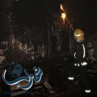 مدني مكة يباشر حريق بعمارة بحي الكعكية