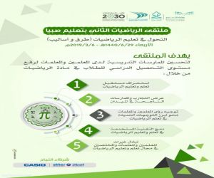 ملتقى الرياضيات الثاني ينطلق غداً الأربعاء بتعليم صبيا