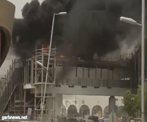 حريق طفيف في احدى محطات مترو الرياض في مخرج 15 تمت السيطرة عليه
