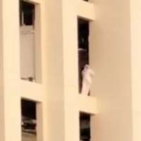 مواطن يهدد بالإنتحار من أعلى برج المستشفى العسكري بتبوك!