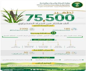 "البيئة" تكافح الجراد الصحراوي في مساحة 75500 هكتار خلال الموسم الشتوي