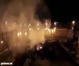 نشوب حريق في باحة المسجد الأقصى