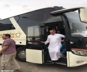 وصول حافلة برنامج العمرة الرمضانية اللتي نفذتها صحة الرياض