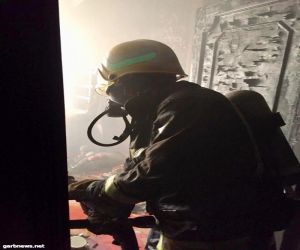 مدني أملج يباشر حريقاً في حي الضويحي