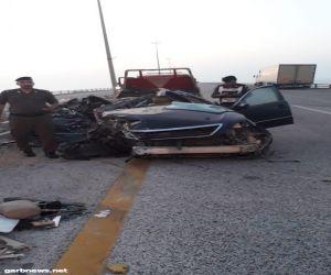 حادث مروع على جسر البحرين