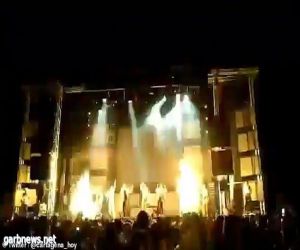 مصرع مغنية إسبانية على خشبة المسرح بسبب الألعاب النارية