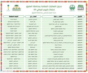 محافظة العقيق تشهد عددًا من الفعاليات احتفالاً باليوم الوطني الـ 89