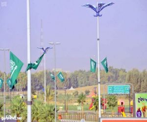 منطقة الحدود الشمالية تتزين باللون الأخضر والأعلام احتفاء باليوم الوطني الـ"89"